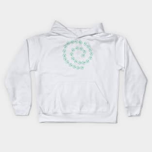 Shamrock Green Line Spiral St Patricks Day Kids Hoodie